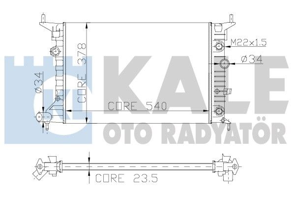 KALE OTO RADYATÖR radiatorius, variklio aušinimas 151200